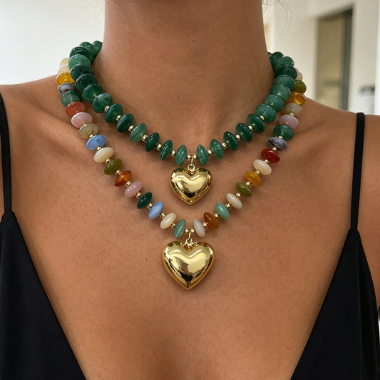 Beaded Colorfull Heart