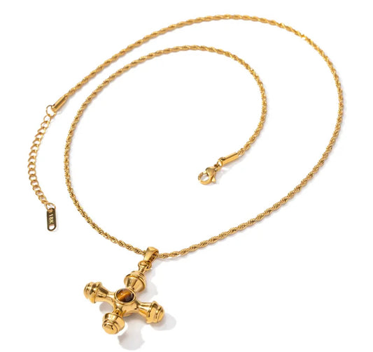 Cross Brown Stone