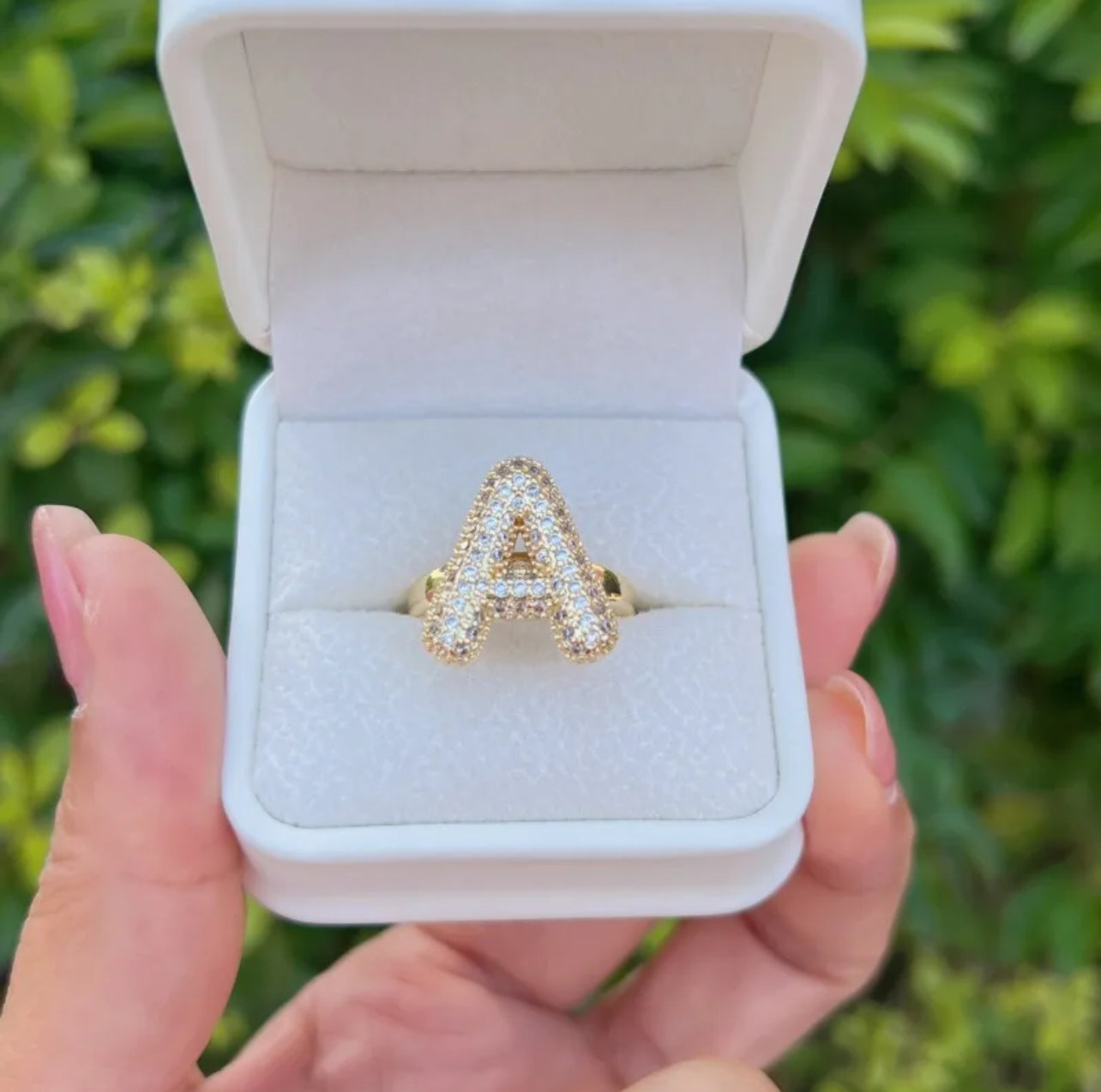 Fancy initial Ring