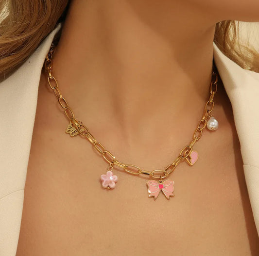 Pink World Necklace