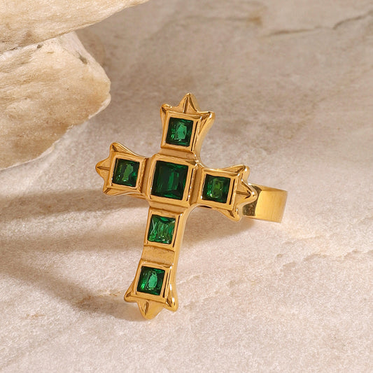 Green Cross Ring