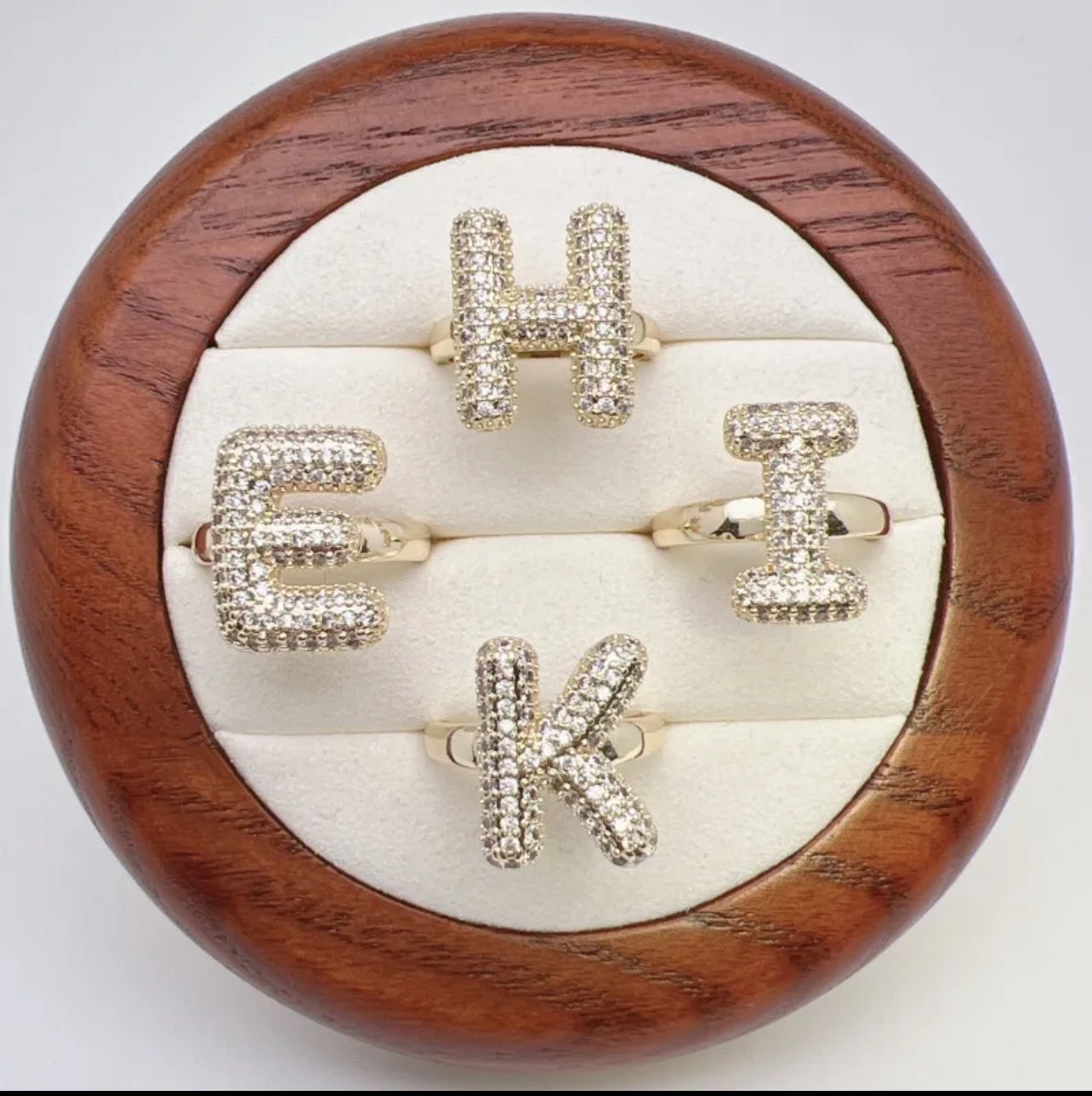Fancy initial Ring