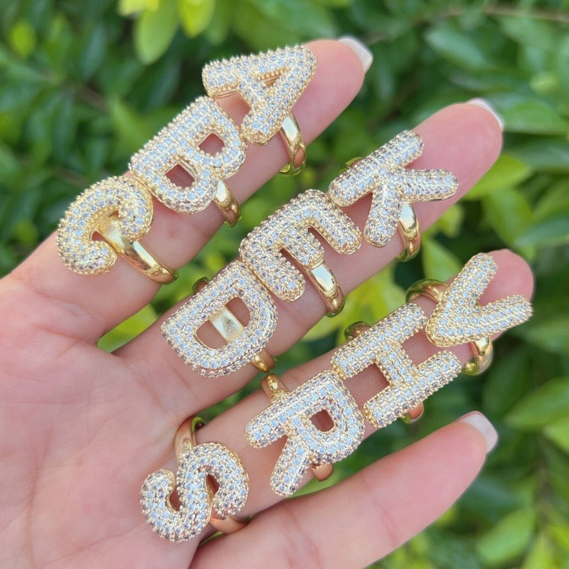 Fancy initial Ring