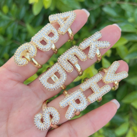 Fancy initial Ring