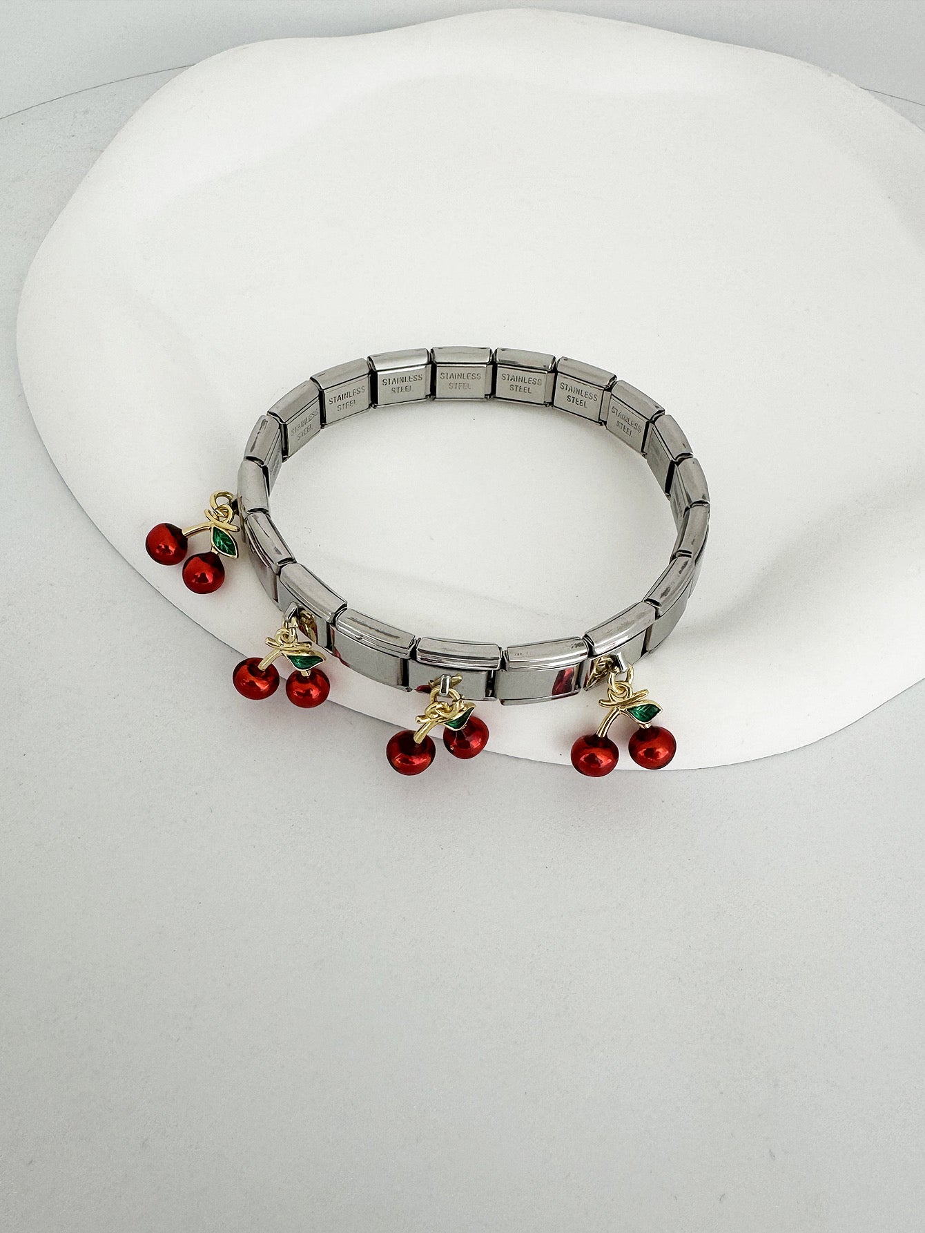 Cherry  & Strawberry Charm Bracelet