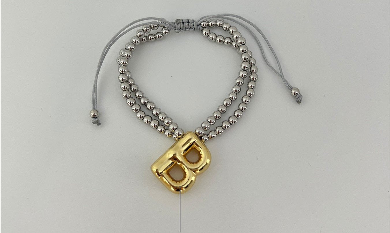 Initial Bicolor Bracelet