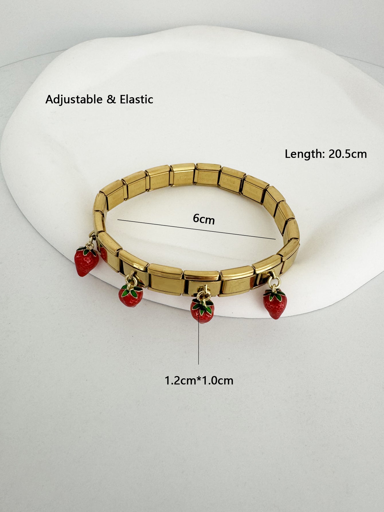 Cherry  & Strawberry Charm Bracelet